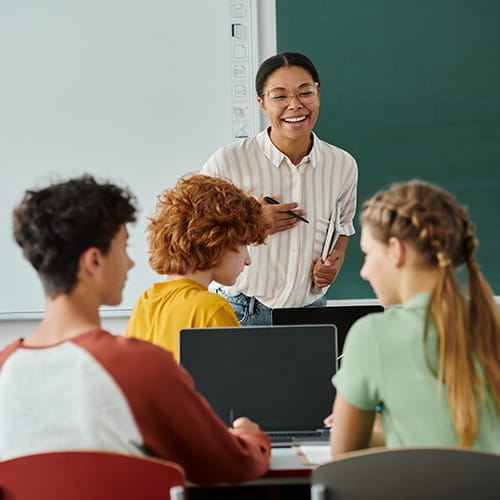 A student gaining training master of teaching