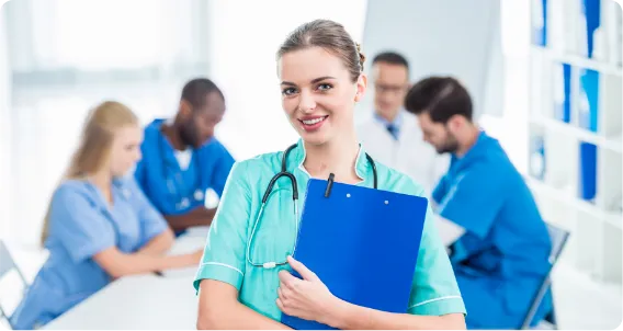 A student gaining training in master of nursing in Australia