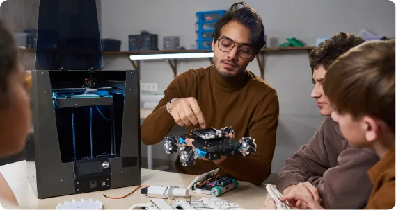 Students get training in MSc Robotics study abroad program