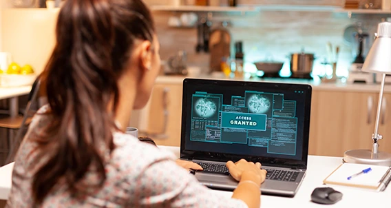 A student gaining practical training in MSc Cyber Security in UK